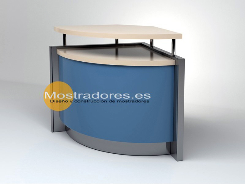 mostrador esquinero elek azul 